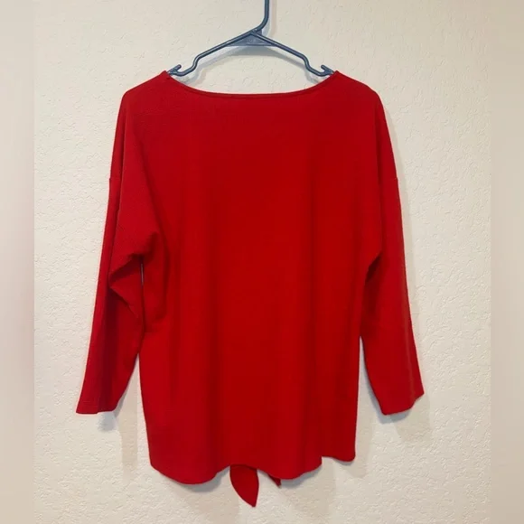Talbots Women's Bright Red Long Sleeve Top - Picture 2 of 6